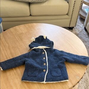 GAP Navy Knit Kids Jacket with Ear Details